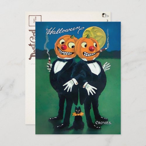 Vintage Halloween Cronies Postcard