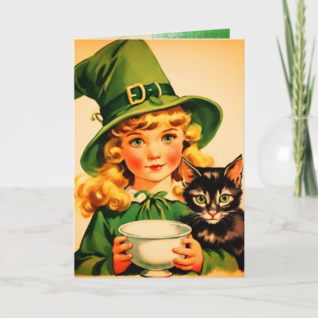 vintage Halloween cutie no7 -funny quote Card (Front)