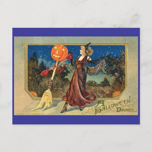 Vintage Halloween Dance Postcard