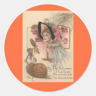 Vintage Halloween Dearest Classic Round Sticker