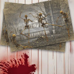 Vintage Halloween Decoupage Dancing Skeletons Tissue Paper<br><div class="desc">This design may be personalized by choosing the Edit Design option. You may also transfer onto other items. Contact me at colorflowcreations@gmail.com or use the chat option at the top of the page if you wish to have this design on another product or need assistance with this design. See more...</div>