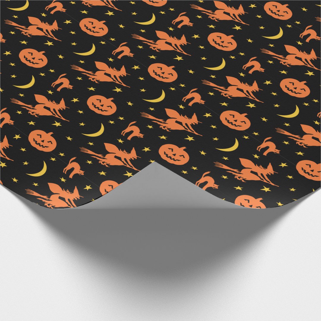 Vintage Halloween Design Wrapping Paper Zazzle