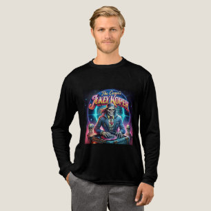 Vintage Halloween DJ Skeleton Artwork – Retro Spoo Tri-Blend Shirt