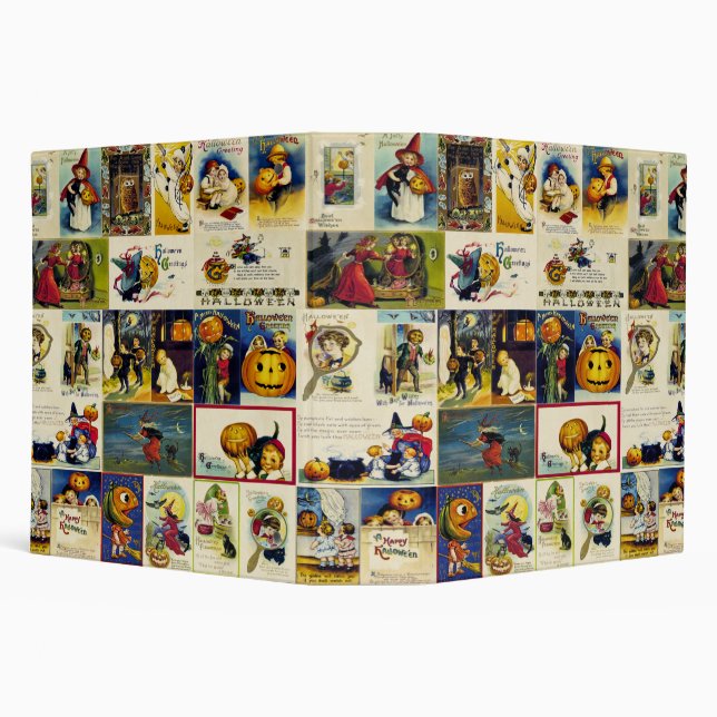 Vintage Halloween Ephemera 3 Ring Binder (Background)