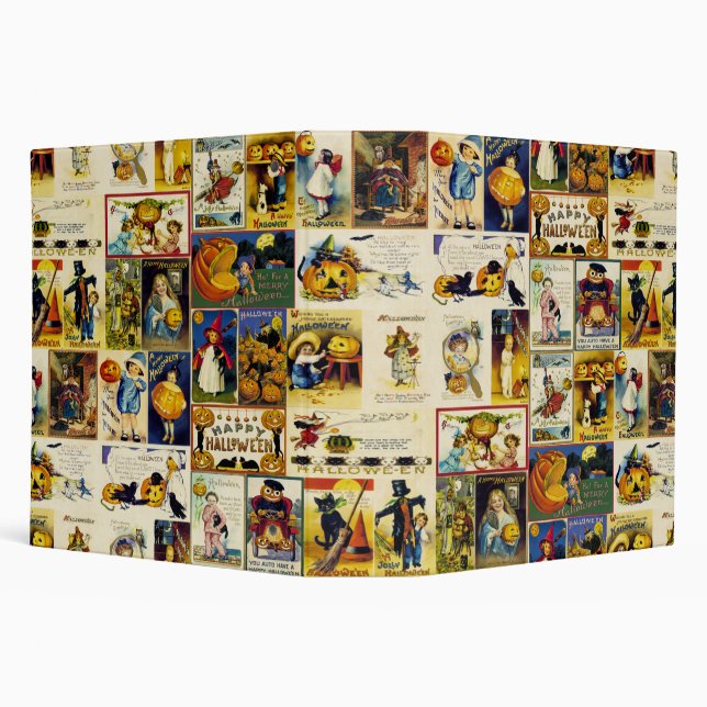 Vintage Halloween Ephemera 3 Ring Binder (Background)