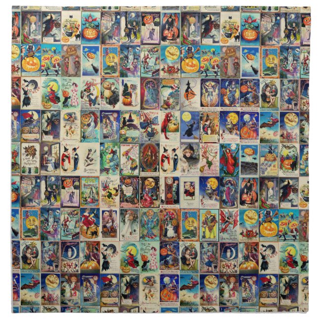 Vintage Halloween Ephemera Cloth Napkin (Front)