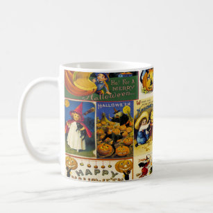 Vintage Halloween Ephemera Coffee Mug