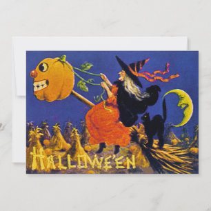 Vintage Halloween Ephemera Invitation