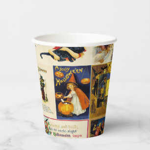 Vintage Halloween Ephemera Paper Cups