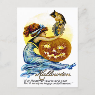 Vintage Halloween Ephemera Postcard