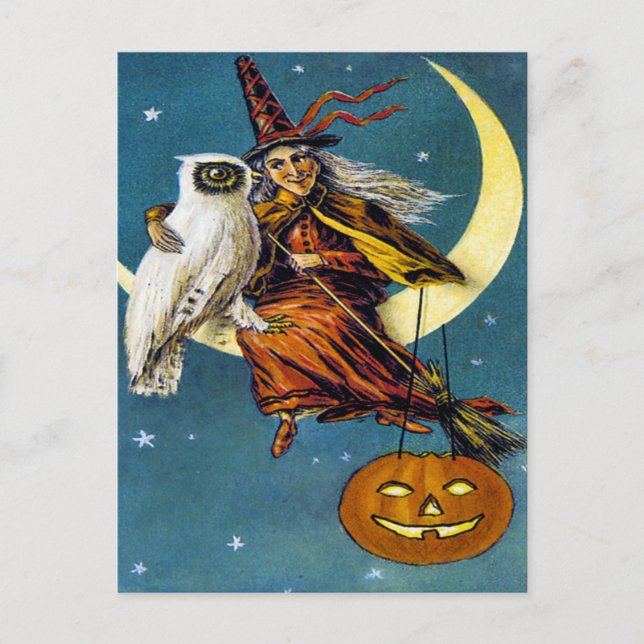 Vintage Halloween Ephemera Postcard (Front)
