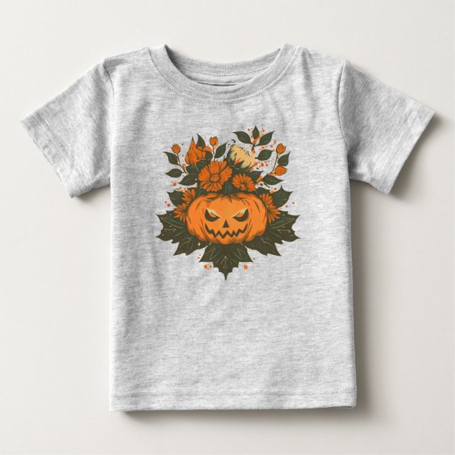 Vintage/Halloween/Fall/pumpkin Baby T-Shirt (Front)