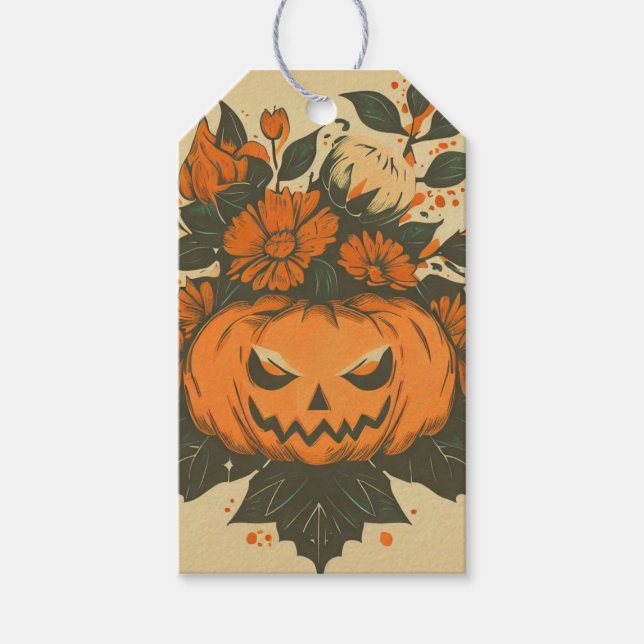 Vintage/Halloween/Fall/pumpkin Gift Tags (Front)