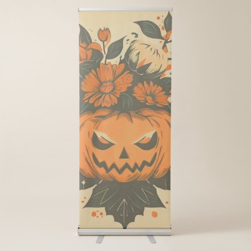 VintageHalloweenFallpumpkin Retractable Banner