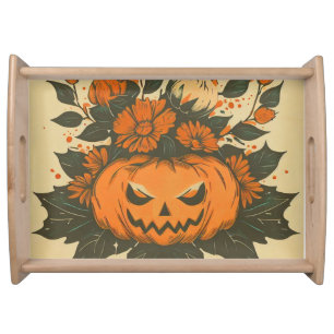 Vintage/Halloween/Fall/pumpkin Serving Tray