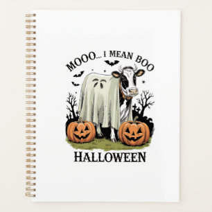 Vintage Halloween Farm Cow Planner