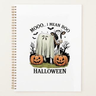 Vintage Halloween Farm Cow Planner