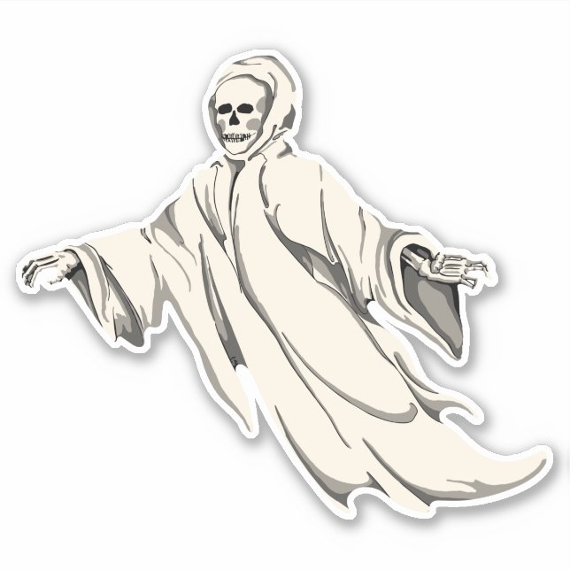 Vintage Halloween Floating Spectre Sticker (Front)