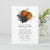 Vintage Halloween Floral Shower by Mail Invitation (Standing Front)
