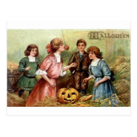 Vintage Halloween Games Postcard