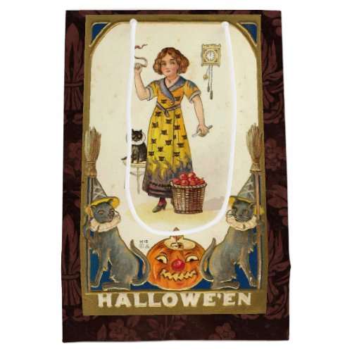 Vintage Halloween Getting Ready for the Party Medium Gift Bag