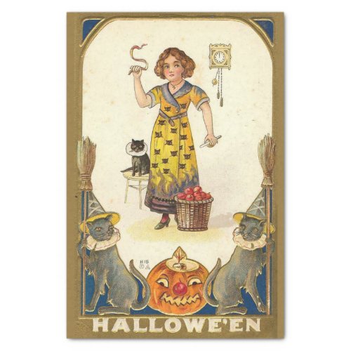 Vintage Halloween Getting Ready for the Party Tissue Paper