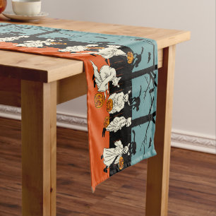 Vintage Halloween Ghost Parade Short Table Runner