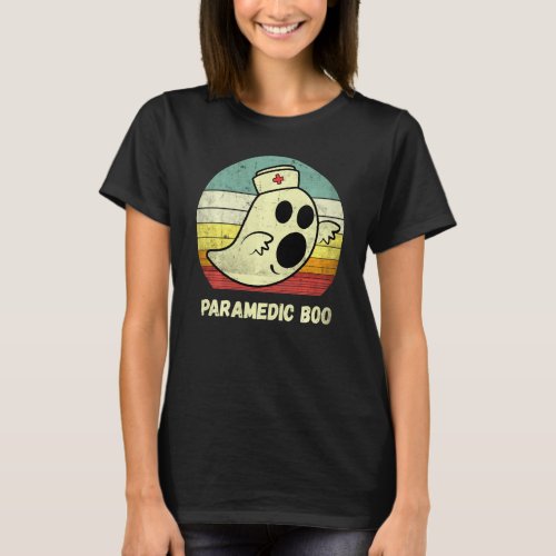 Vintage Halloween Ghost Paramedic Boo Medical Retr T-Shirt