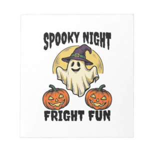 Vintage Halloween Ghost Scary Pumpkin Shirt_1 Notepad