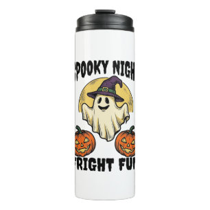 Vintage Halloween Ghost Scary Pumpkin Shirt_1 Thermal Tumbler