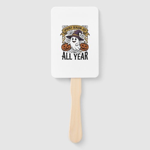 Vintage Halloween Ghost Spooky Season Joy Shirt_1 Hand Fan