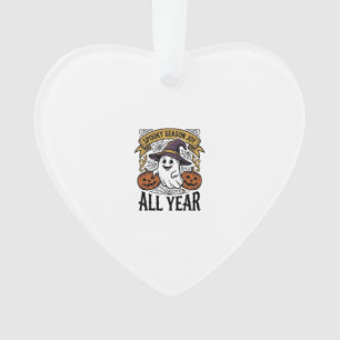 Vintage Halloween Ghost Spooky Season Joy Shirt_1 Ornament