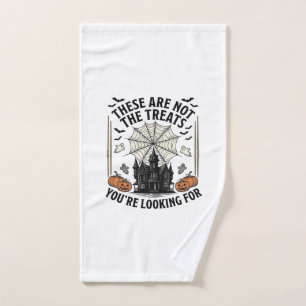 Vintage Halloween Ghost Treats Shirt Design_1 Hand Towel