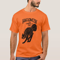 Vintage Halloween Ghostly Cat T-Shirt