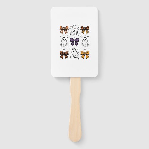 Vintage Halloween Ghosts and Bows Shirt Design_1 Hand Fan