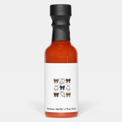 Vintage Halloween Ghosts and Bows Shirt Design_1 Hot Sauces
