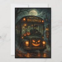 Vintage Halloween Ghosts Greeting Card