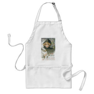 Vintage Halloween Girl Adult Apron