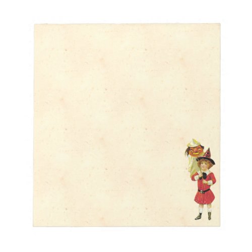 Vintage Halloween Girl Notepad