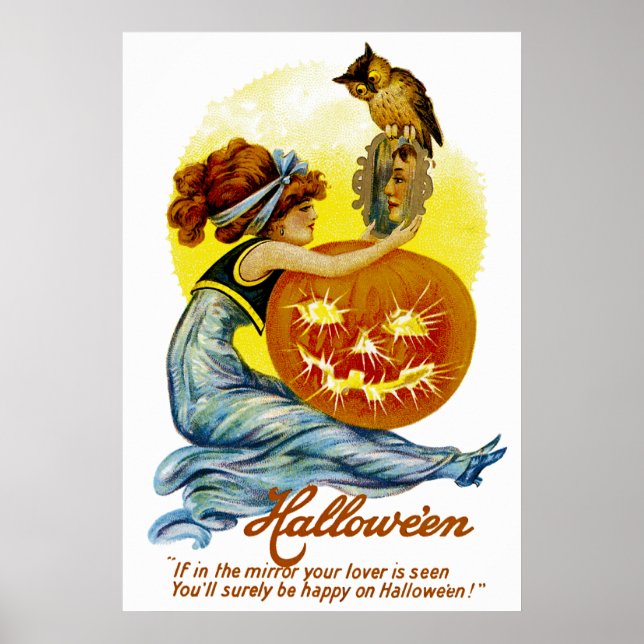 Vintage Halloween Glamor Poster (Front)