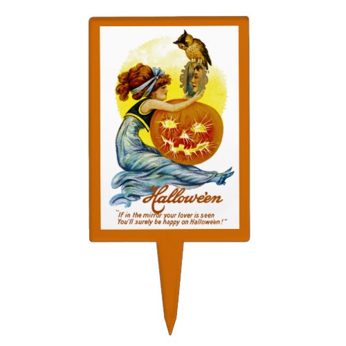 Vintage Halloween Glamour Cake Topper