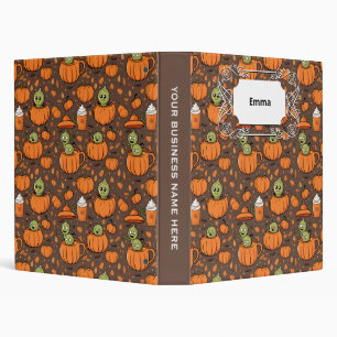 Vintage Halloween Gourd Gang Party 3 Ring Binder