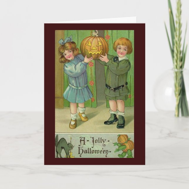 Vintage Halloween Greeting Card (Front)