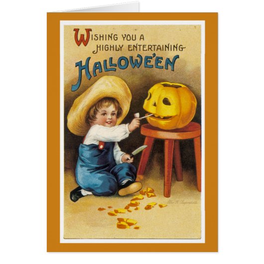 Vintage Halloween Greeting Card (Front)