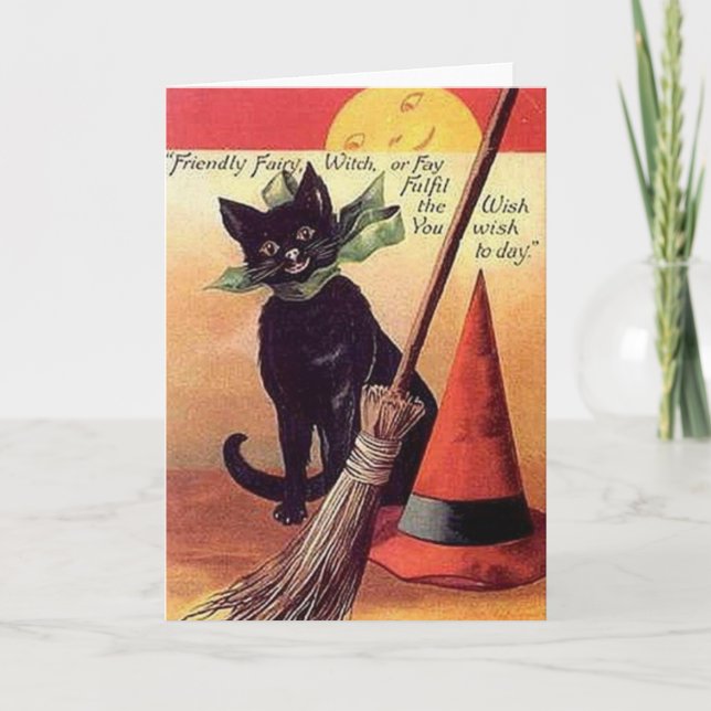 Vintage Halloween Greeting Card (Front)
