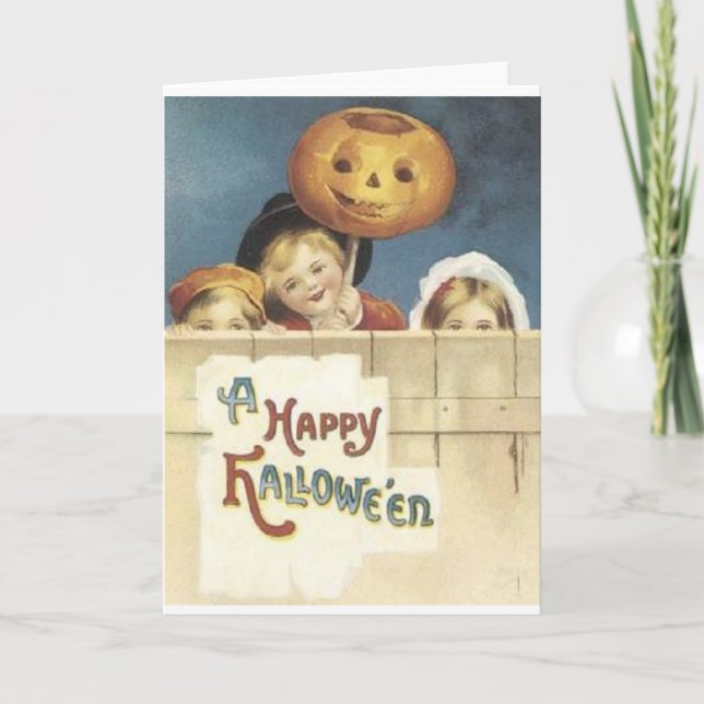 Vintage Halloween Greeting Card (Front)