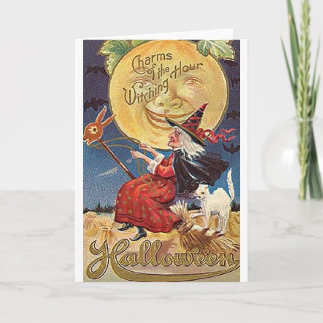 Vintage Halloween Greeting Card (Front)