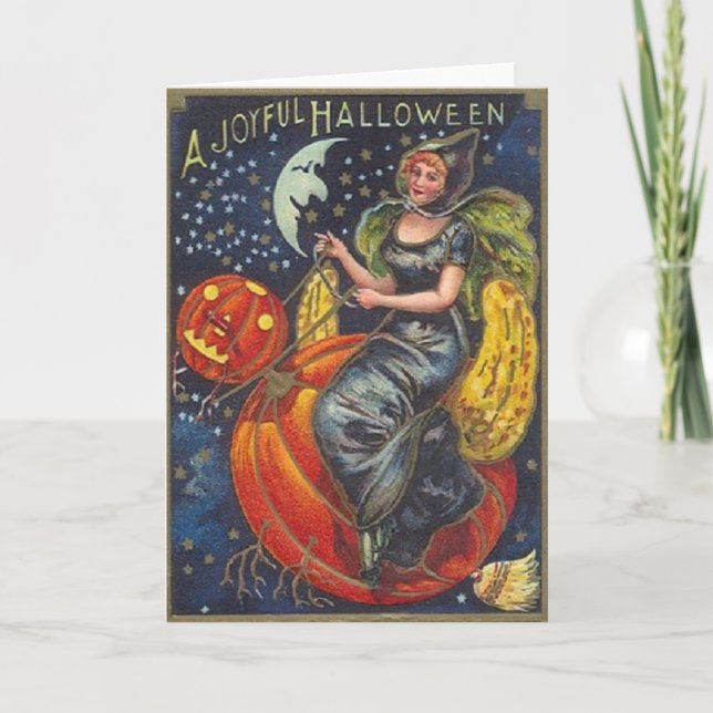 Vintage Halloween Greeting Card (Front)