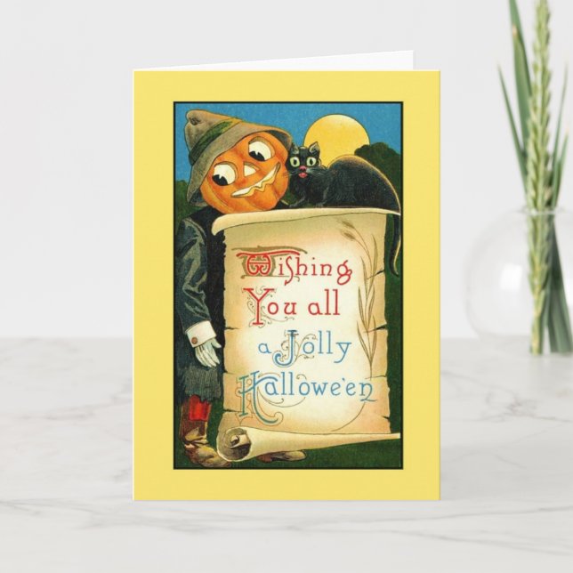 Vintage Halloween Greeting Card (Front)