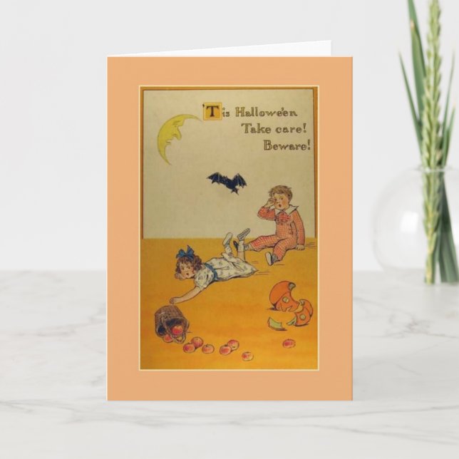 Vintage Halloween Greeting Card (Front)